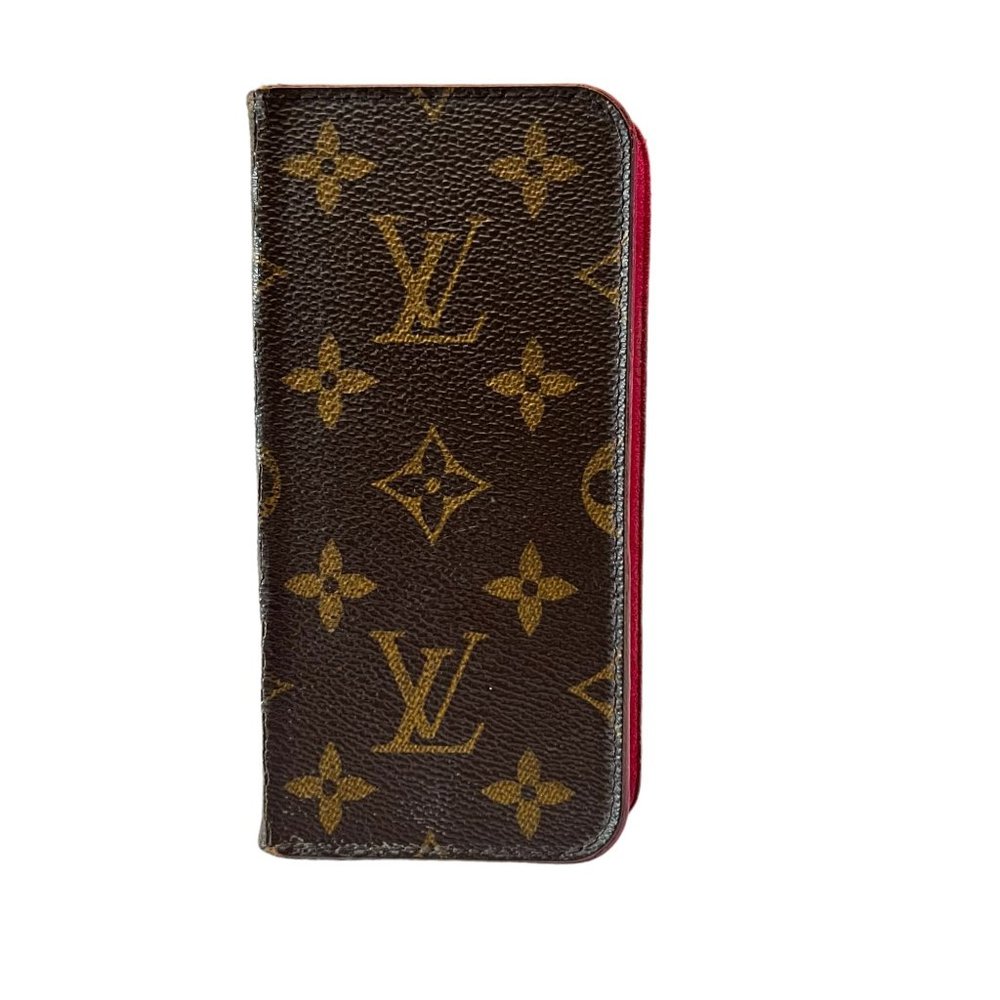 Authentic Louis Vuitton Cell Phone Case Brown Monogram Used LV
